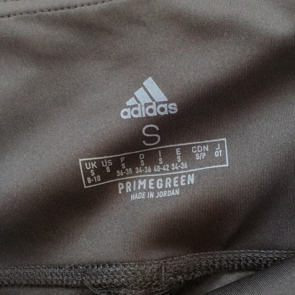 NWT! ADIDAS black Size S 3 stripes 7/8 pocket tights - Picture 8 of 12